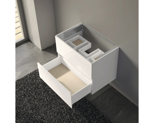 Weißer Waschtischunterschrank mit Schublade für das Badezimmer