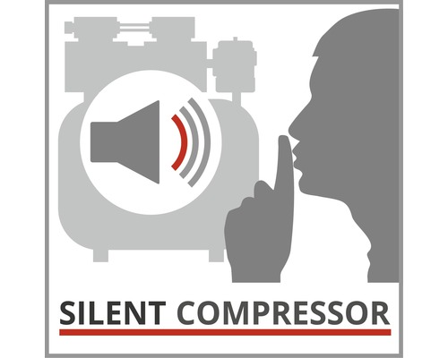 Symbol für einen leisen Kompressor