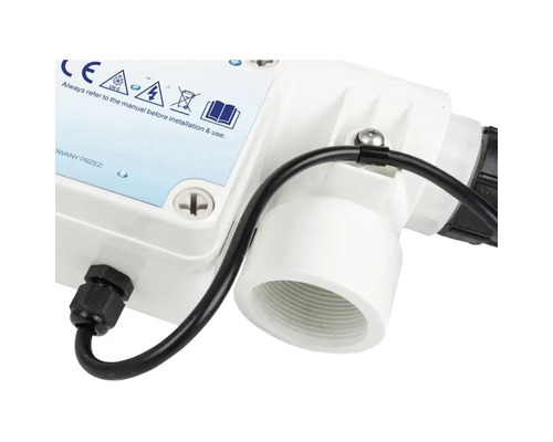 Detailansicht eines UV-C Wasserklärers mit Anschlusskabel