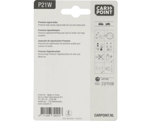 Carpoint P21W Premium Signal Glühbirnen für Auto und Motorrad