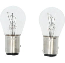 Zwei klare Glühlampen mit Metallsockel