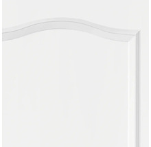 Detail einer weißen Innentür mit geschwungenem Design