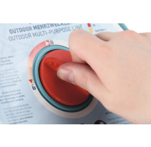 Hand betätigt Feststellmechanismus einer Mehrzweckleine für den Aussenbereich