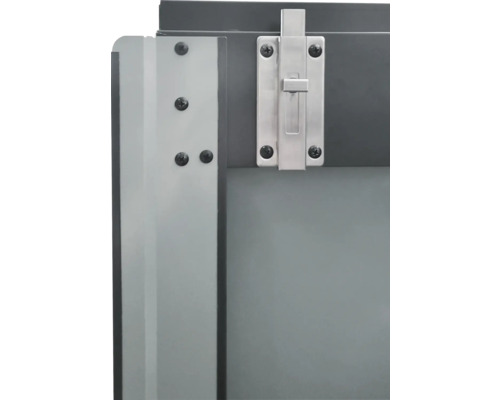 Detailaufnahme einer Tür mit Riegel