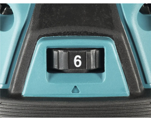 Detailaufnahme einer Maschine mit einem Einstellrad, das auf die Zahl 6 eingestellt ist