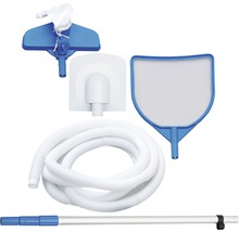 Poolreinigungsset mit Bürste, Kescher, Sauger, Schlauch und Stange
