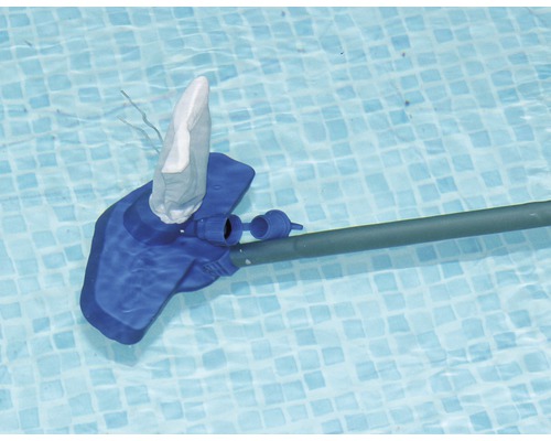 Poolsauger mit Teleskopstange im Schwimmbad