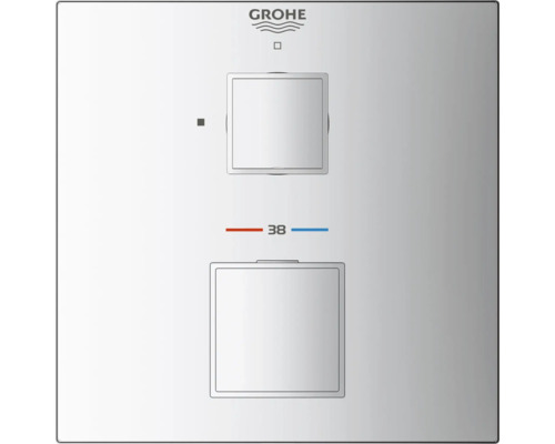 Grohe Armatur mit zwei quadratischen Bedienelementen