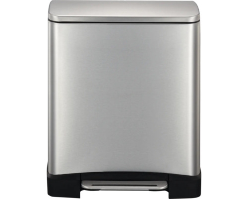 Rechteckiger Abfalleimer aus Edelstahl mit Fußpedal