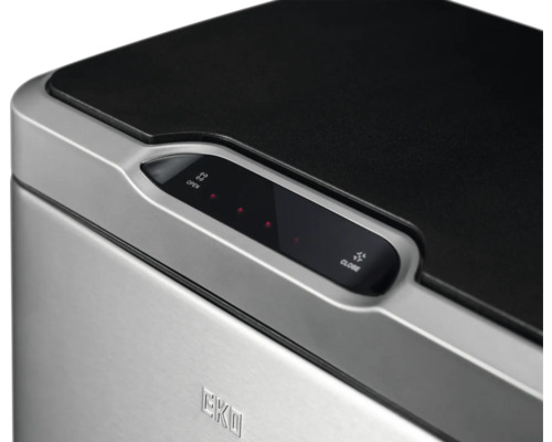 Detailansicht eines EKO Abfalleimers mit Sensortechnik zum Öffnen und Schließen