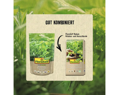 FloraSelf Nature Kräuterdünger und Kräuter- und Anzuchterde Produktkombination