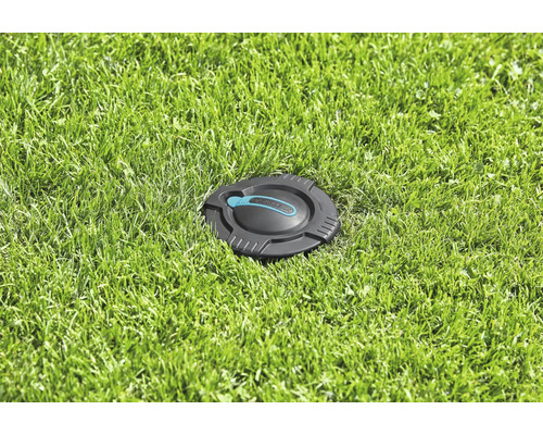 Gardena Smart Sileno Mähroboter Sensor auf Rasen