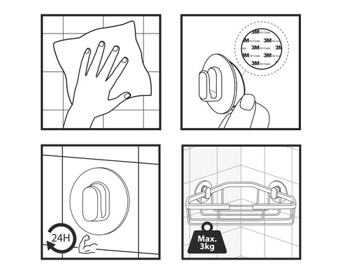 Montageanleitung für Eckregal mit Klebefolie