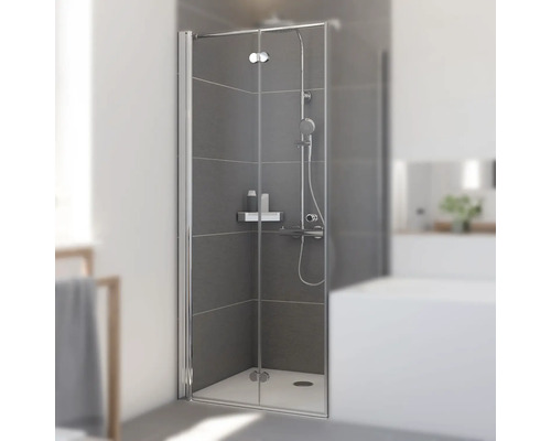 Drehfalttür für Seitenwand Breuer Elana Komfort 900x2000 mm Anschlag links Echtglas Klar hell chromoptik Drehfalttür für Seitenwand Breuer Elana Komfort 900x2000 mm Anschlag links Echtglas Klar hell chromoptik