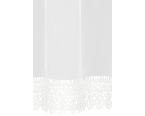 Gardine mit Spitzenabschluss