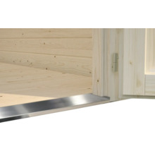 Gartenhaus Palmako Helena 15,1 m² inkl. Fußboden und Vordach 450 x 360 cm tauchgrundiert braun-thumb-2 Gartenhaus Palmako Helena 15,1 m² inkl. Fußboden und Vordach 450 x 360 cm tauchgrundiert braun-thumb-2