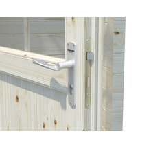 Gartenhaus Palmako Helena 15,1 m² inkl. Fußboden und Vordach 450 x 360 cm tauchgrundiert braun-thumb-3 Gartenhaus Palmako Helena 15,1 m² inkl. Fußboden und Vordach 450 x 360 cm tauchgrundiert braun-thumb-3