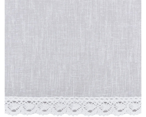 Gardinenstoff mit Spitzenbordüre