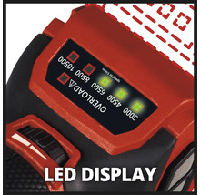 LED Anzeige einer Bohrmaschine mit Geschwindigkeitsanzeige und Überlastungswarnung