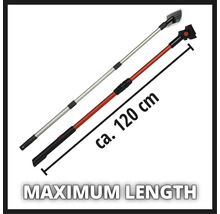 Zwei Teleskopstangen mit einer maximalen Länge von circa 120 cm.