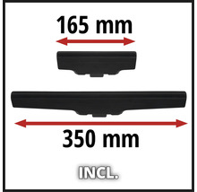 Zwei schwarze Abdeckungen mit den Maßen 165 mm und 350 mm