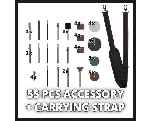 55-teiliges Zubehörset mit Tragegurt