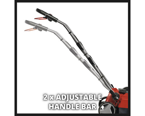 Einstellbare Schubstange eines Rasenmähers