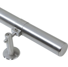 Edelstahlhandlauf mit Halterung zur Wandmontage