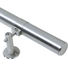 Edelstahl-Handlauf mit Halterung zur Wandmontage