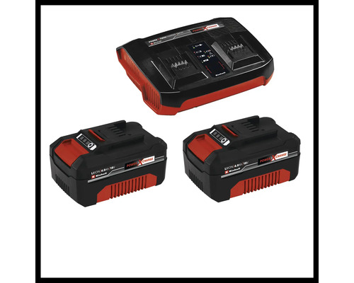 Einhell Power X-Twincharger 3A mit zwei Power X-Change Akkus