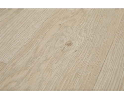Nahaufnahme eines hellen Laminatbodens mit Holzmaserung