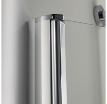 Duschtür für Nische Lido 400 1200x2000 mm Anschlag links Echtglas Klar hell mit schmutzabweisender Glasbeschichtung schwarz TTF812/K1/85L-thumb-3