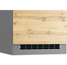 Küchenunterschrank mit Holzfront und Belüftungsgitter