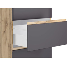 Kommode mit Schubladen in Holzoptik und Anthrazit