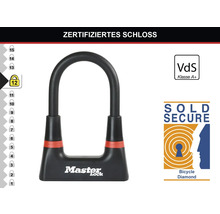 Master Lock Bügelschloss mit VdS Klasse A+ Zertifizierung und Sold Secure Siegel
