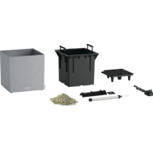 Komponenten eines Pflanzgefäßes mit Zubehör