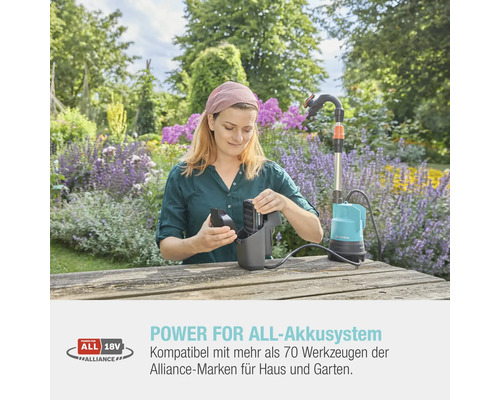Akku Regenfasspumpe GARDENA 2000/2 18V (Power for All) inkl. Akku und  Ladegerät jetzt kaufen bei