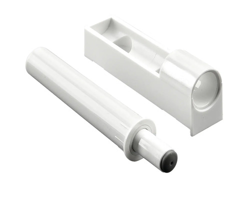 Weißer Möbeltürdämpfer mit Gehäuse