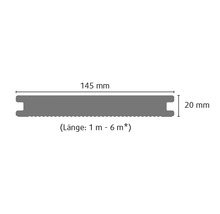 WPC Terrassendiele Vollprofil mit Struktur grau 20x145 mm (Meterware ab 1000 mm bis max. 6000 mm)-thumb-4 WPC Terrassendiele Vollprofil mit Struktur grau 20x145 mm (Meterware ab 1000 mm bis max. 6000 mm)-thumb-4