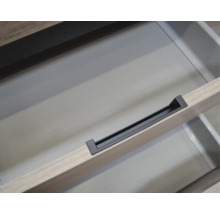 Waschbeckenunterschrank Sanox Loft 48x100,2x45 cm mit Waschtischplatte 3 Schubladen und Doppelauszug links schwarz matt-thumb-4