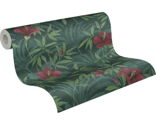 Tapetenrolle mit Pflanzen- und Blütenmuster