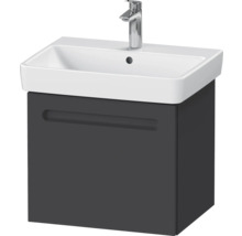 Badmöbel-Set Duravit No.1 60 60x200x45 cm Türanschlag rechts graphit mit Keramikwaschbecken LED-Spiegelschrank 1 Auszug und Innenschublade