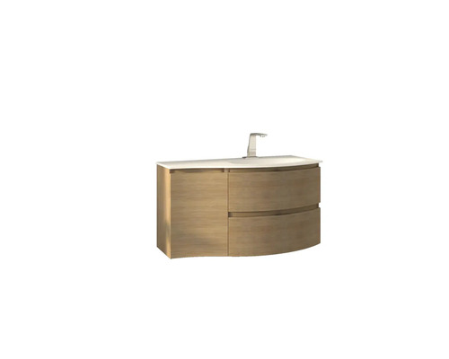 Waschtischunterschrank mit Waschbecken und Armatur