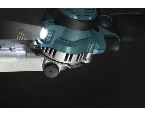 Detailansicht einer Kappsäge mit LED-Beleuchtung