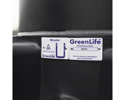 GreenLife Herstellerinformationen und TÜV Rheinland Siegel