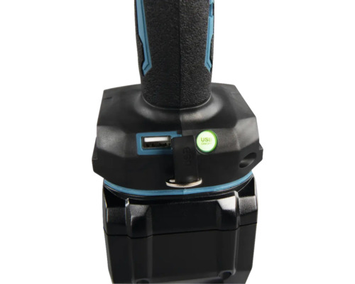 Detailansicht einer Lampe mit USB-Anschluss