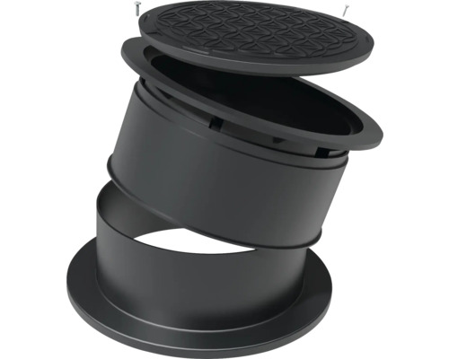 Schachtabdeckung mit Rahmen und Schrauben zur Befestigung