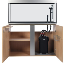 Aquarium mit Unterschrank und Außenfilter