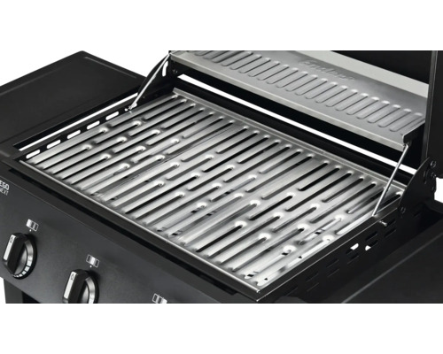 Grill mit Grillrost und Warmhalterost