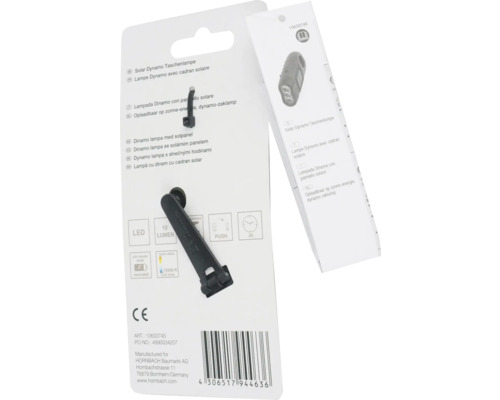 Solar Dynamo Taschenlampe in Verpackung